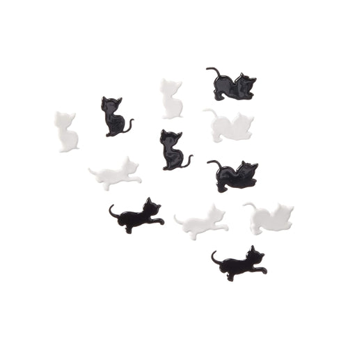 kitten brads, cat brads, kitty brads, feline brads, mini cats, miniature kittens, mini cat icons, silhouette cats