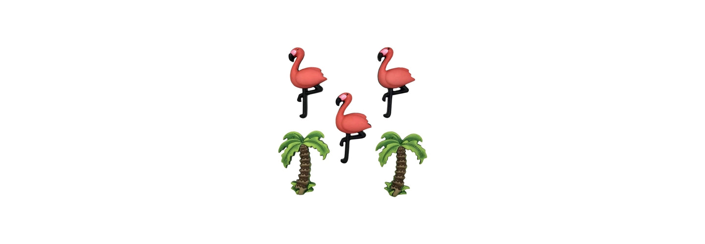 pink flamingo buttons, flamingo buttons, pink flamingo embellishments, flamingo embellishment, pink flamingo craft