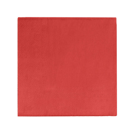 Red Lunch Napkins | Red Party Napkins | Red Luncheon Napkins - 6.5in. x 6.5in. Folded - 50 Pieces/Pkg. (fdp95420)