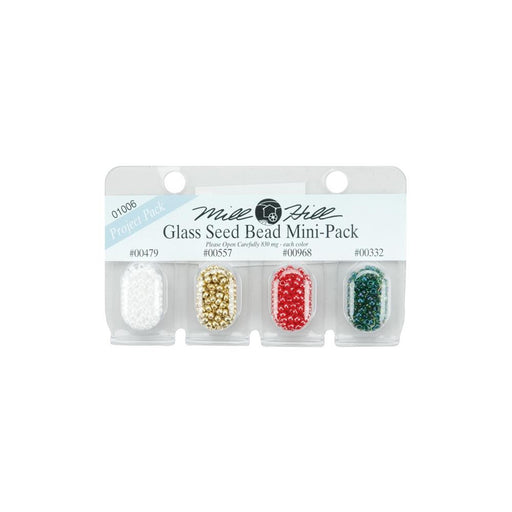 Christmas Seed Beads | Green Seed Beads | Glass Seed Bead Mini Pack - 00479, 00557, 00968, 00332 - 830mg of Each Color (nmgbmpk01006)