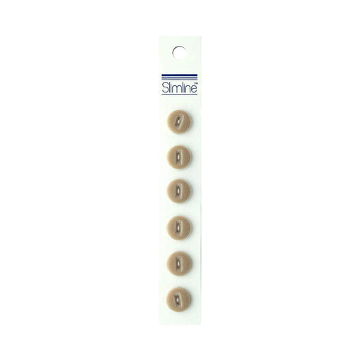 Tan Fastener, Light Brown Buttons,  Round Tan Buttons - 2 Hole - 1/2in. - 6 Pieces/Pkg. (nmsl168)