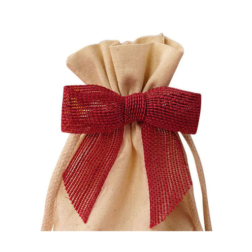 Red Jute Bows | Rustic Red Bows | Red Jute Pre-Tied Bows - 3in. x 7/8in. - 12 Pieces/Pkg. (pm5825303)
