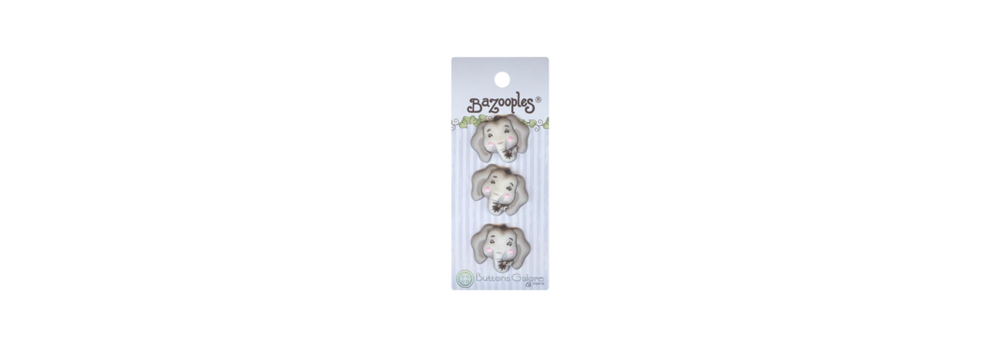 elsie the elephant buttons, childrens buttons, kids buttons, elephant buttons, elephant embellishments