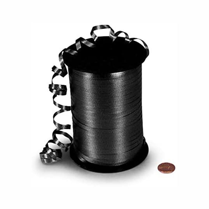 Black Curly Ribbon | Black Curling Ribbon - Crimped - 3/16in. X 500 Yards (pm4435020)