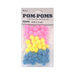 Blue Poms, Pink Poms, Yellow Poms, Tinsel Pom Poms - Blue, Yellow, and Pink - 1/2 Inch - 72 Pieces/Pkg. (dar115507)