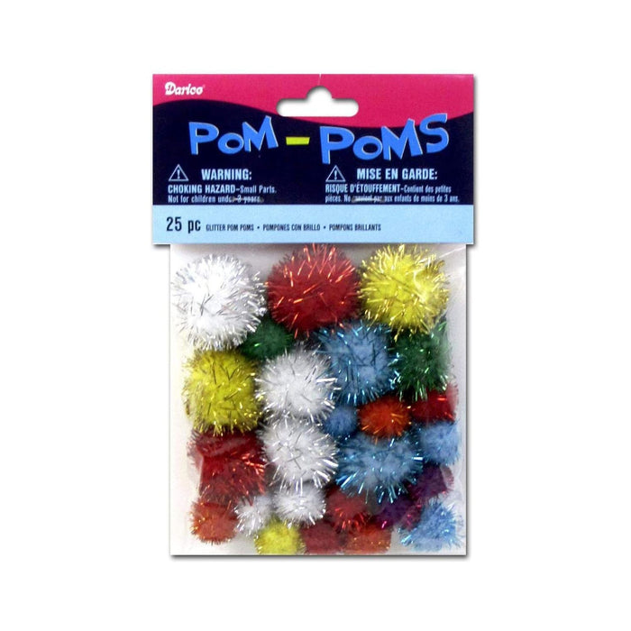 Blue Poms, Pink Poms, Yellow Poms, Tinsel Pom Poms - Blue, Yellow