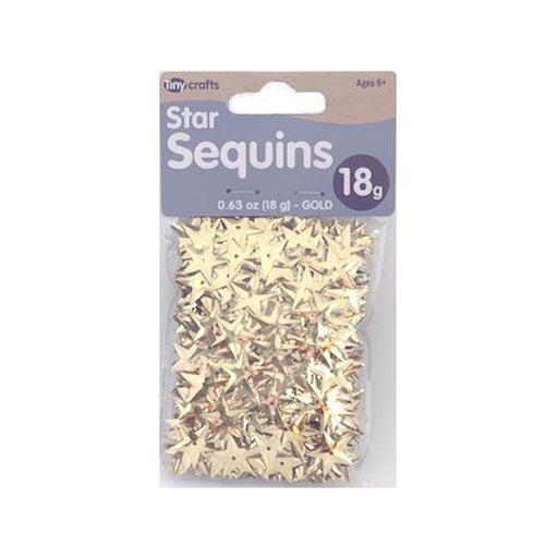 Star Shaped Sequins, Gold Star Sequins - 5/8in. - 18 Grams (dar30023008)