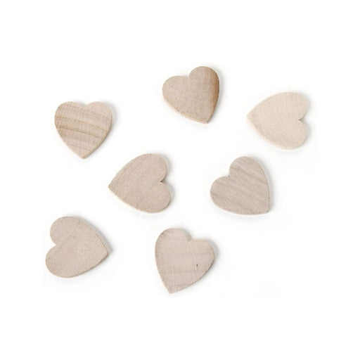 Wooden Hearts | Unfinished Wood Hearts - 1-1/2-Inch - 7 Pieces/Pkg. (dar910134)