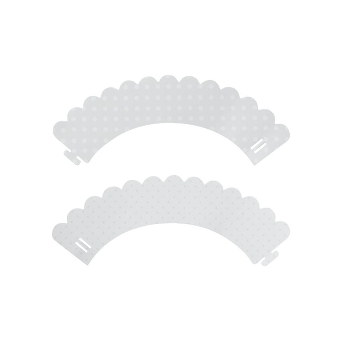 White Cupcake Wrappers | White Polka Dot and Pattern Reversible Cupcake Wraps - 24 Pieces/Pkg. (dp15439)