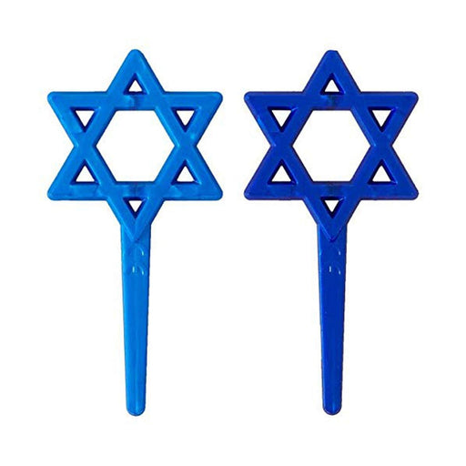 Star of David Picks for Cupcakes or Cake Decoration - 24 Pieces (dp24481)
