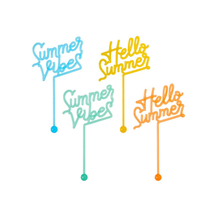 Summer Cupcake Picks | Beach Picks | Summer Sayings DecoPics(r) - 24 Assorted Pieces/Pkg. (dp27171)