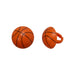 Basketball Cupcake Toppers | Basketball Cupcake Rings - 3D - 1.45 x 1.4 x 1.55in. - Pack of 24 Pieces (dp8818)