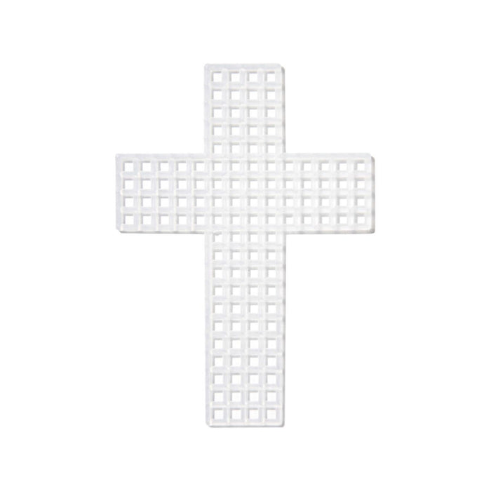 Christian Craft Supplies | Cross Plastic Canvas | Plastic Canvas Shape - Cross - 7 Mesh Count - 2 1/4 x 3in. - 10 Pieces/Pkg. (nm40000734)