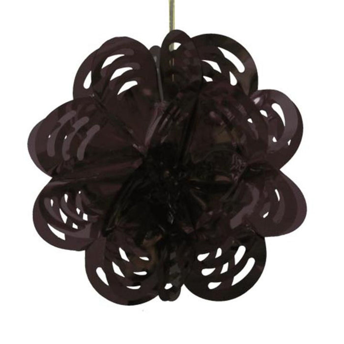 12 Inch Black Foil Flower Decoration - 1 Piece (fdp11202)