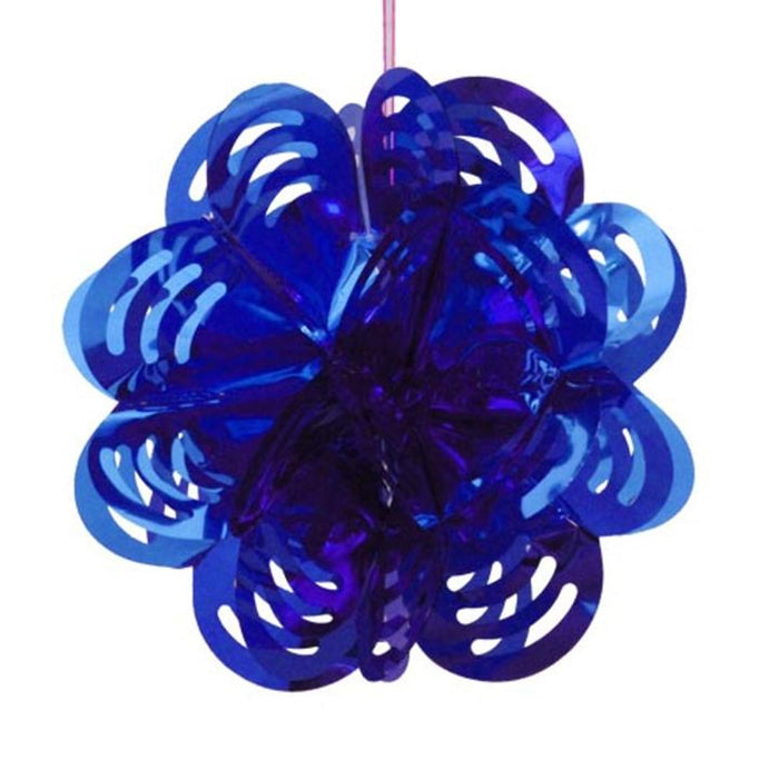 12 Inch Dark Blue Foil Flower Decoration - 1 Piece (fdp11205)