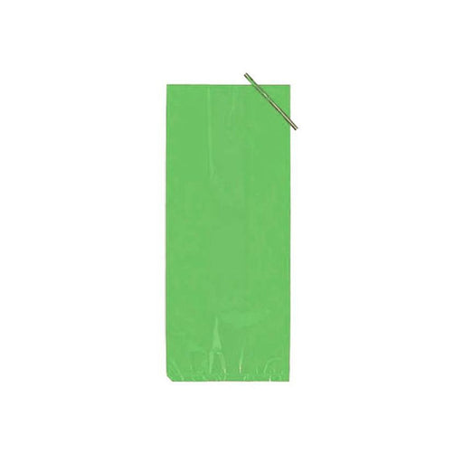Lime Treat Bags | Green Gusseted Bags | Lime Green Poly Bags - 9in. x 4in. - 48 Pieces/Pkg. (fdp1230lime)