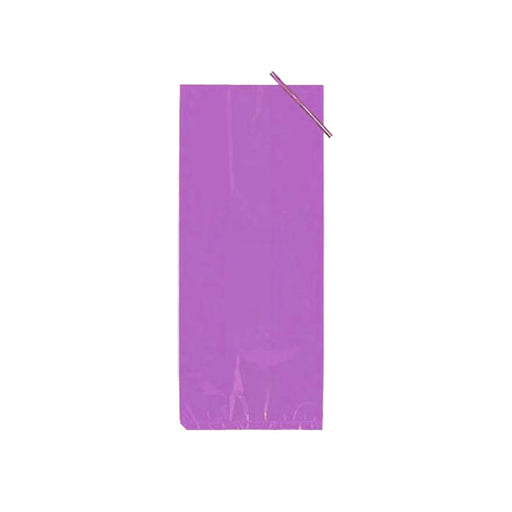 Purple Gusseted Bags | Purple Poly Bags - 9in. x 4in. - 48 Pieces/Pkg. (fdp1230purple)