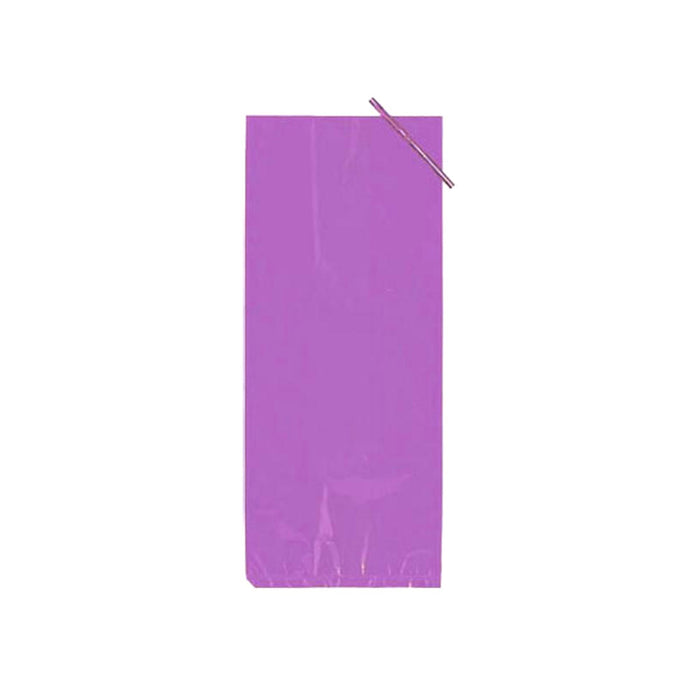 Purple Gusseted Bags | Purple Poly Bags - 9in. x 4in. - 48 Pieces/Pkg. (fdp1230purple)