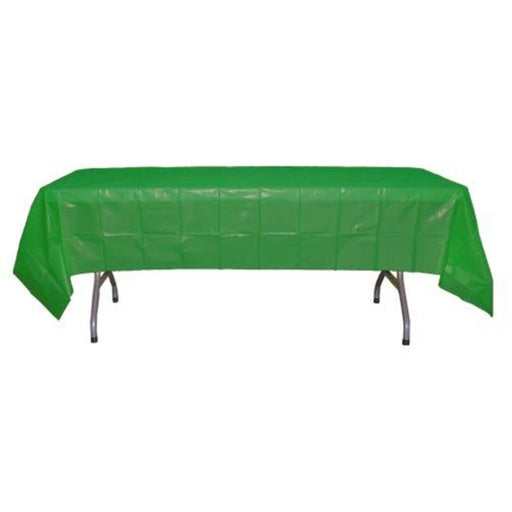 Disposable Plastic Emerald Green Table Cover - Rectangular - 54in. x 108in. (fdp90010)