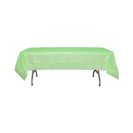 Mint Green Table Cover - Plastic Disposable - 54in. x 108in. Rectangle - 1 Piece (fdp90015)