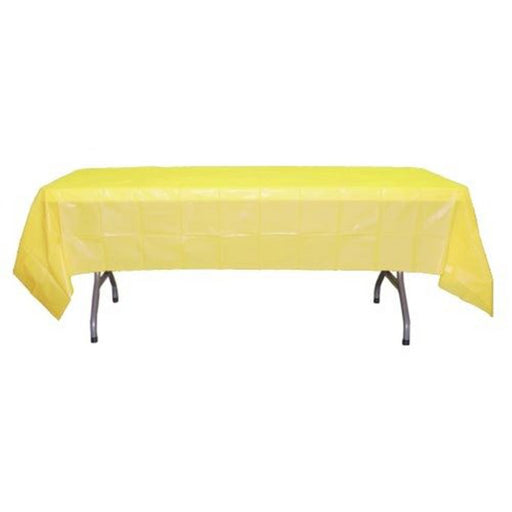 Disposable Plastic Light Yellow Table Cover - Rectangular - 54in. x 108in. (fdp90025)