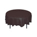 Black Table Cover - Round - Plastic Disposable - 84in. - 1 Piece (fdp91002)