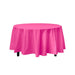 Bright Pink Decorations | Round Cerise Table Cloth | Round Plastic Table Cover - Cerise - 84in. - 1 Piece (fdp91004)