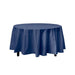 Navy Blue Decorations | Round Navy Blue Table Cloth | Round Plastic Table Cover - Navy Blue - 84in. - 1 Piece (fdp91007)