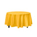Yellow Decorations | Round Yellow Table Cloth | Round Plastic Table Cover - Yellow - 84in. - 1 Piece (fdp91024)