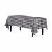 Black Gingham Checkerboard Plastic Table Cover - Rectangle - 54in. x 108in. (fdp93105)