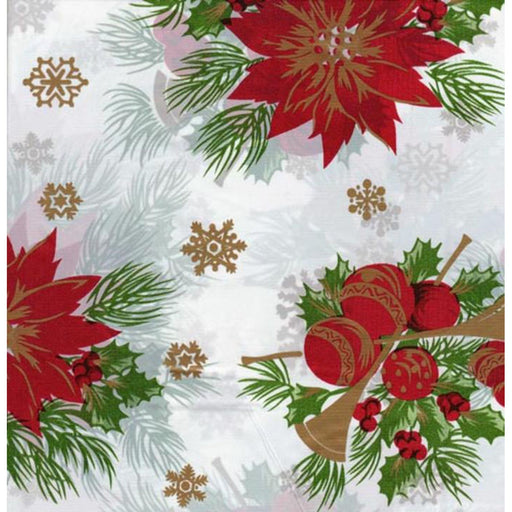 Christmas Table Cloth, Holiday Table Cover - Plastic - Rectangle - 54in. x 108in. - 1 Piece (fdp93117)