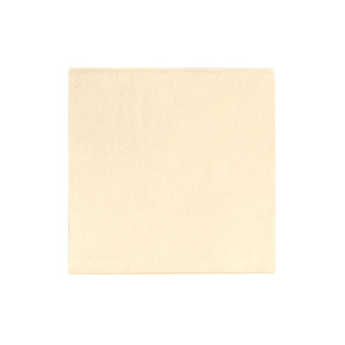 Cream Cocktail Napkins | Ivory Drink Napkins | Ivory Beverage Napkins - 5in. x 5in. Folded - 2-Ply - 20 Pieces/Pkg. (fdp95011)