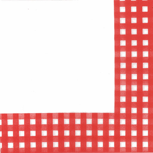 Red Gingham Napkins | Red Gingham Theme | Red Gingham Printed Paper Napkins - 6.5x6.5in. Folded - 20 Pieces/Pkg. (fdp95234)