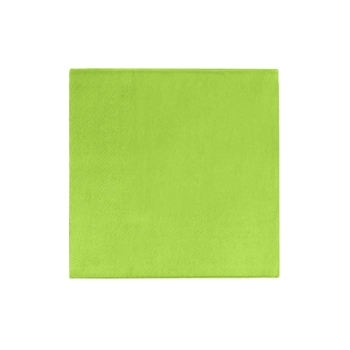 Lime Cocktail Napkins | Green Drink Napkins | Lime Green Beverage Napkins - 5in. x 5in. Folded - 2 Ply - 50 Pieces/Pkg. (fdp95329)