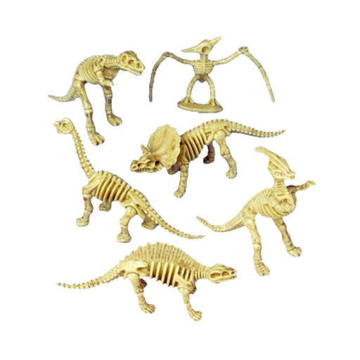 Mini Dinosaur Skeletons | Dinosaur Figurines | Dinosaur Skeletons - Plastic - 12 Pieces/Pkg. (fdpust1630)