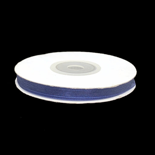 Narrow Navy Blue Ribbon | Sheer Dark Blue Ribbon | 1/4 Inch Organza Ribbon - Navy Blue - 25 Yard Spool (gi14organzaribbonnavyblue)