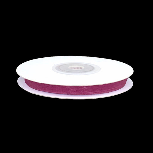 Burgundy Ribbon | Narrow Wine Ribbon | 1/4 Inch Organza Ribbon - Wine - 25 Yard Spool (gi14organzaribbonwine)