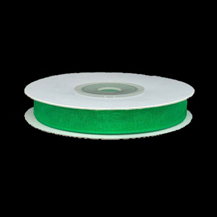 Sheer Emerald Green Ribbon | Emerald Green Organza Ribbon - 3/8in. - 25 Yards (gi38organzaribbonemgr)