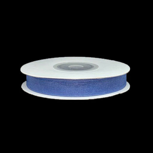 Sheer Blue Ribbon | Blue Organza Ribbon | Smoke Blue Organza Ribbon - 3/8in. - 25 Yards (gi38organzaribbonsmokeblue)