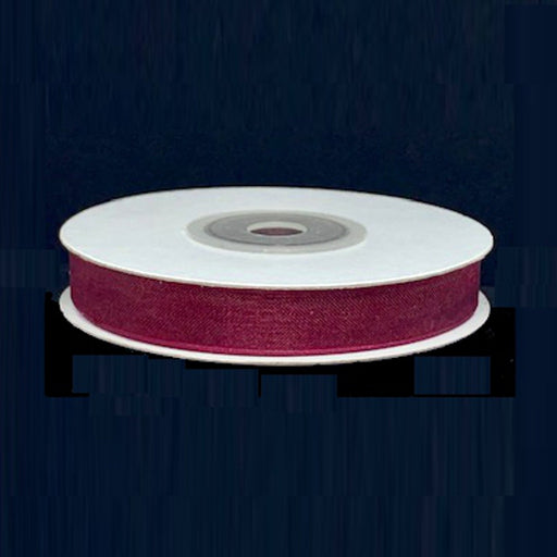 Burgundy Organza Ribbon | Sheer Wine Ribbon | Wine Organza Ribbon - 3/8in. - 25 Yards (gi38organzaribbonwine)