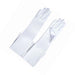 White Prom Gloves | White Formal Gloves | White Adult Satin Wedding Gloves - 14in. Long - 8BL Wrist Length - 1 Pair (giglovesadult14inwhite)