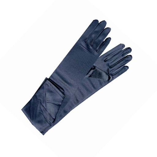 Black Bridesmaid Gloves | Black Satin Gloves | Black Adult Satin Gloves - 18in. Long - 12BL Wrist Length - 1 Pair (giglovesadult18inblack)