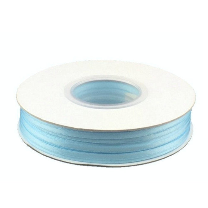 1/8 Inch Double Faced Satin Ribbon - Light Blue - 100 Yard Spool
