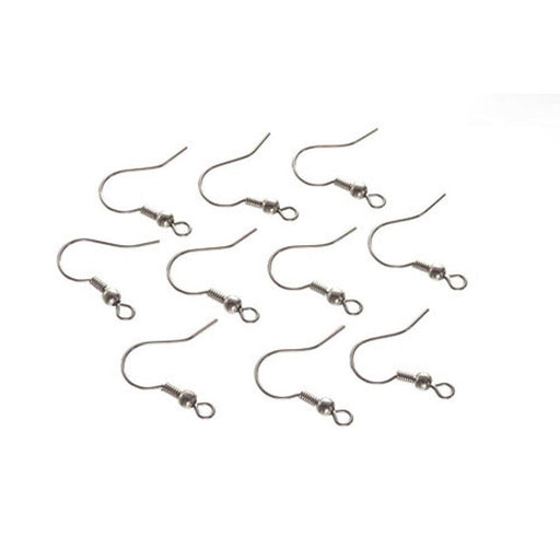 Fish Hook or French Hook Earring Wires - Raw Finish Steel - 20mm - 72 Pieces (dar188078)