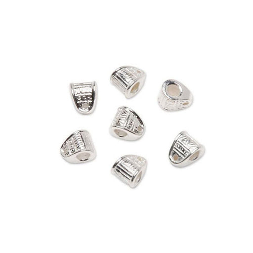 Jewelry Designer 6 x 8mm Metal Beads Bail Loop Silver - 7 Pieces (dar199929)
