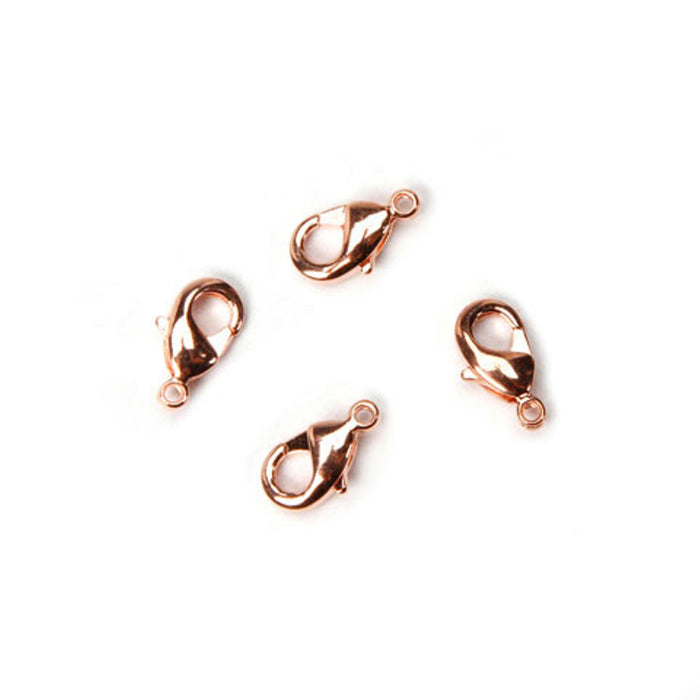 Lobster Clasps - Rose Gold - 12mm - 4 Pieces (darrg1020)