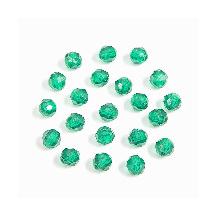 Bead - Faceted - Christmas Green - 10mm - 48 Pieces (dar061181t12)