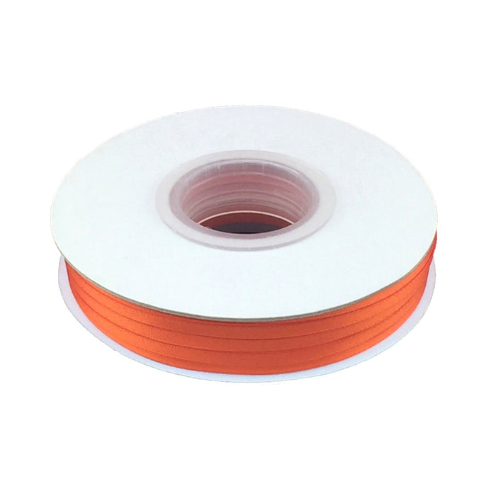 1/8 Inch Double Faced Satin Ribbon - Orange - 100 Yard Spool