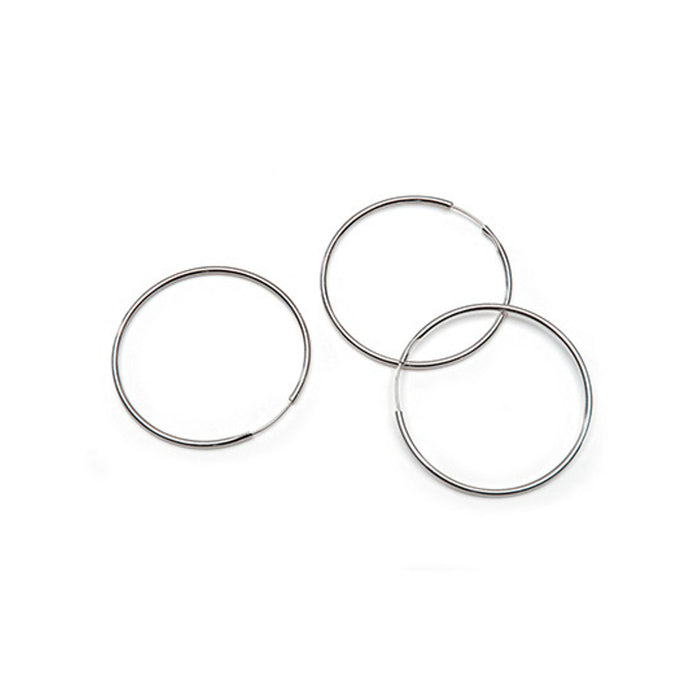 Earring Hoops - Silver Plated - 36mm - 10 Pieces (dar1999288)