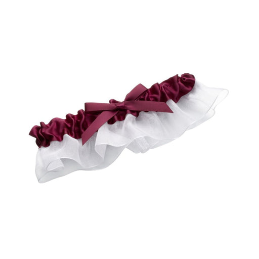 Wine Prom Garter | Wine Wedding Garter | Plum Satin Wedding Garter - One Size Fits Most - 1 Piece (lrlg490)